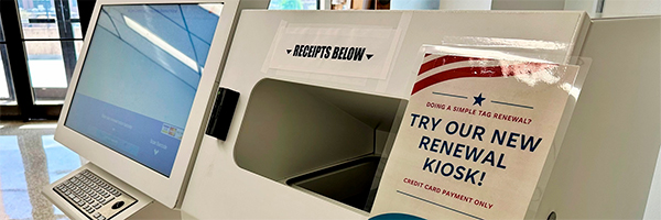 Morgan County, Tennessee license tag renewal kiosk reduces wait time