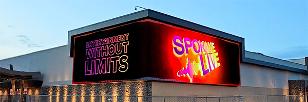 Spokane Tribe Resort & Casino installs façade digital signage